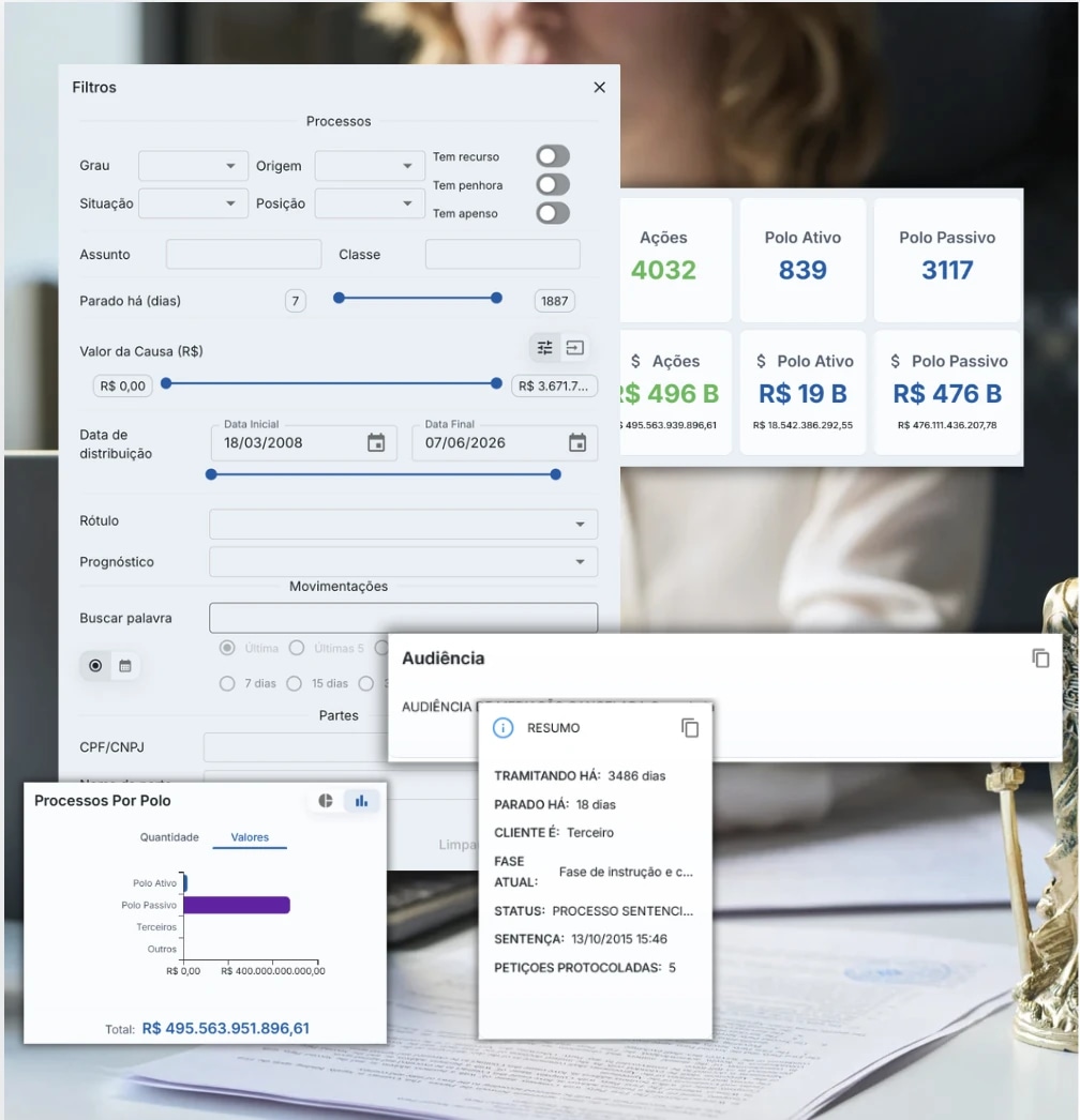 Preview: Filtros de controle processual com eficiência de controladoria jurídica